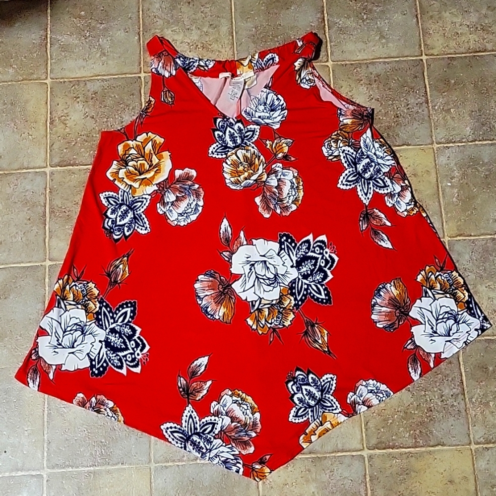 Sydney Rose Flowy Floral Tank, Size S